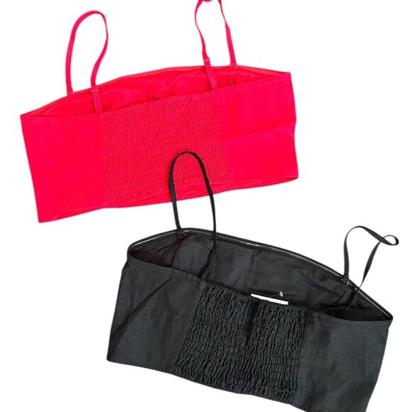 The GAP Set of 2 Linen Cotton Cropped Tube Tops US XL - Picture 3 of 6